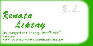 renato liptay business card